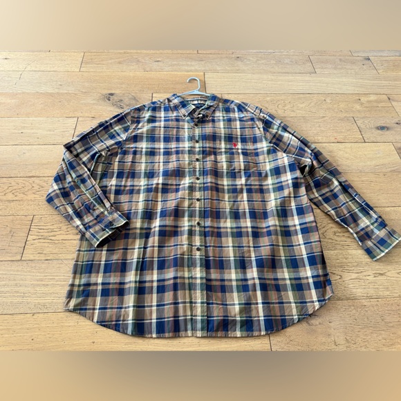 US Polo Plaid Men’s Long Sleeve Button Up Sz 4XLT‎ NWOT - Picture 1 of 11